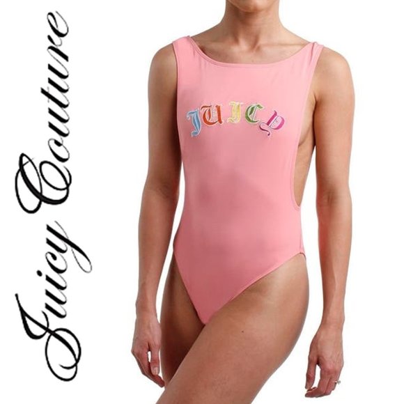 JUICY COUTURE LOGO 1-PIECE SWIMSUIT - Picture 1 of 3
